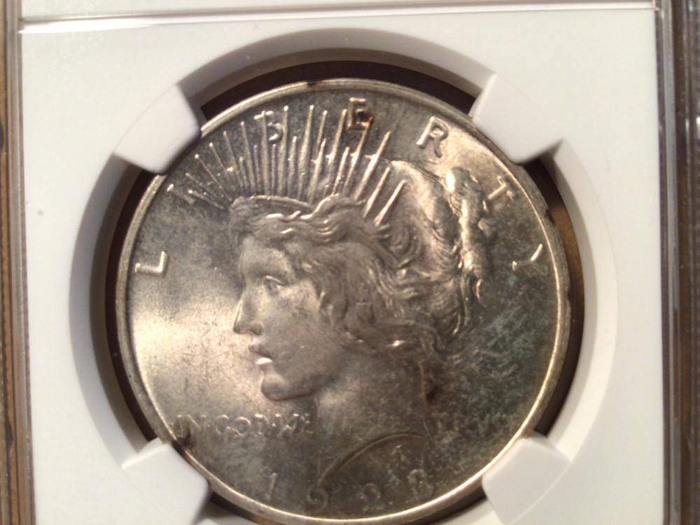 1923-P Peace Silver Dollar, Certified NGC MS 63