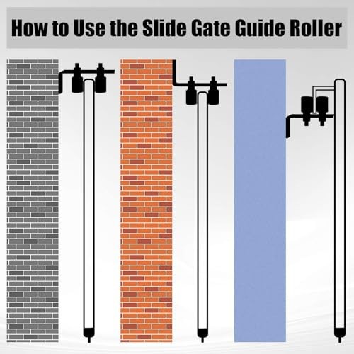 4 Pack Adjustable Slide Gate Guide Roller Kit - Dual Nylon Rollers, 2-5/16" Capa