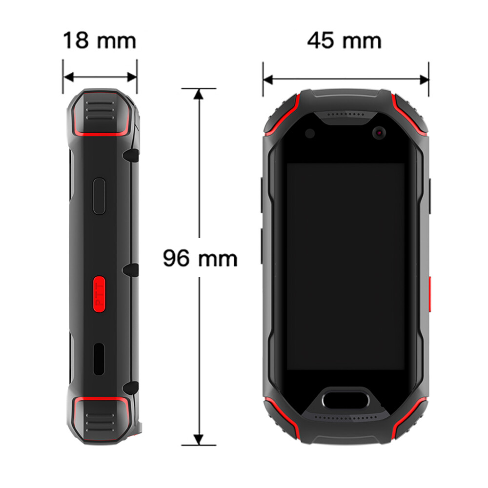 Unihertz Atom, Smallest 4G IP68 Rugged Smartphone, 2.45'' Display, Android 9 NFC