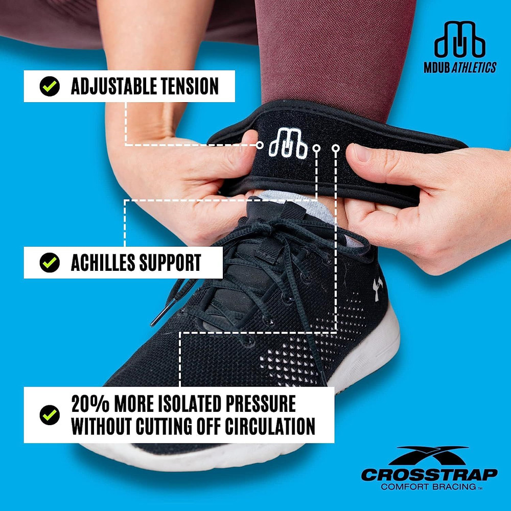 CROSSTRAP Achilles Strap | Support to Prevent Small, Black