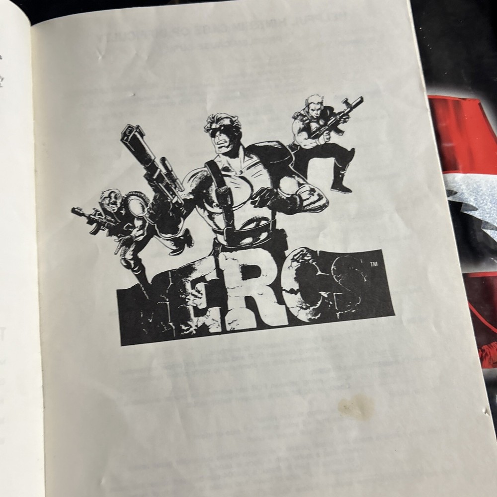 Original MERCS CAPCOM arcade Video game owners manual