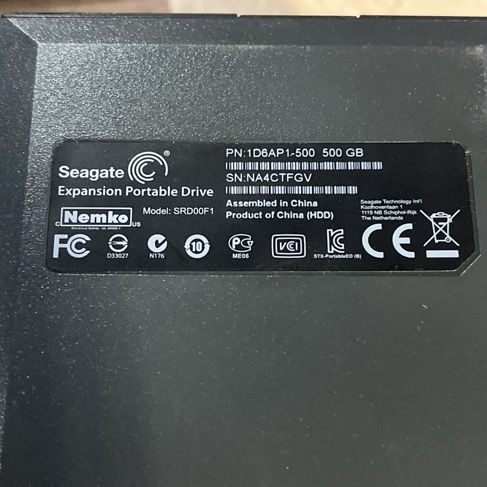 x5 SEAGATE SRD00F1 500GB