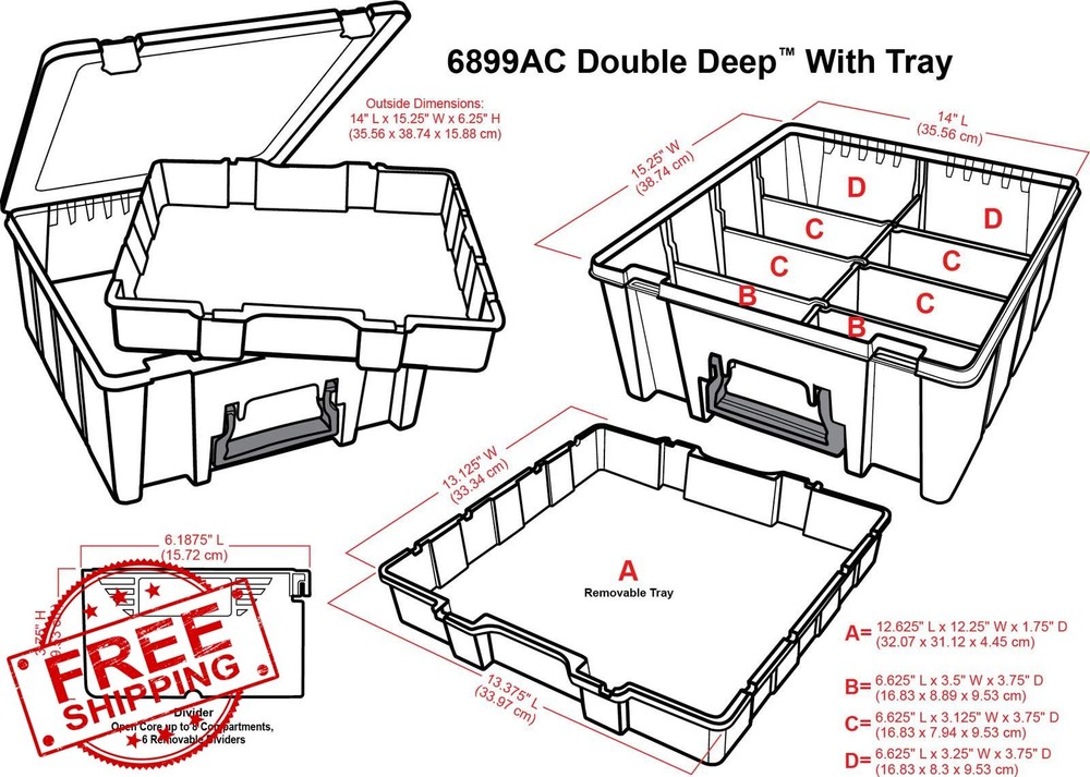 ArtBin Super Satchel Double Deep Organizer Clear