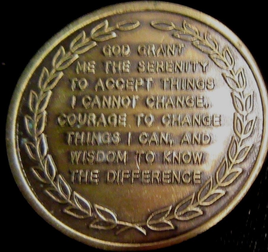 Alcoholics Anonymous AA 27 Year Sunshine Bronze Medallion Token Chip Sober