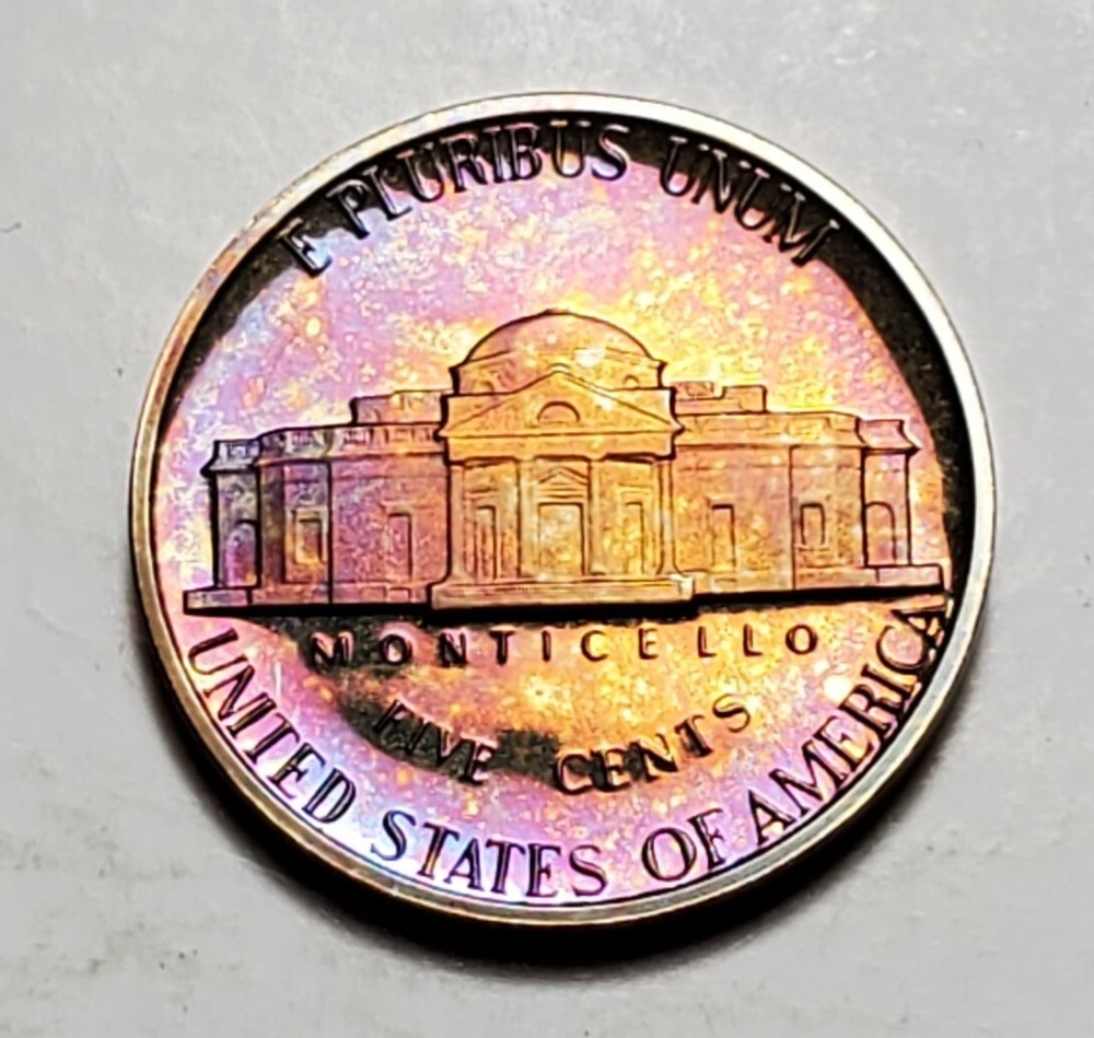 TONED 1981 S JEFFERSON NICKEL PROOF UNC #C4361