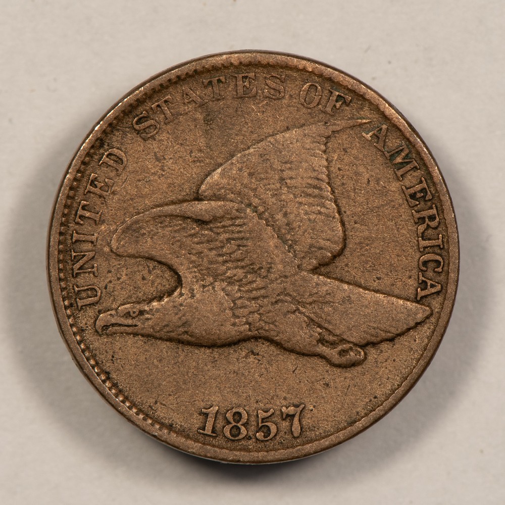 1857 1c Flying Eagle Small Cent - VF - SKU-Y5953