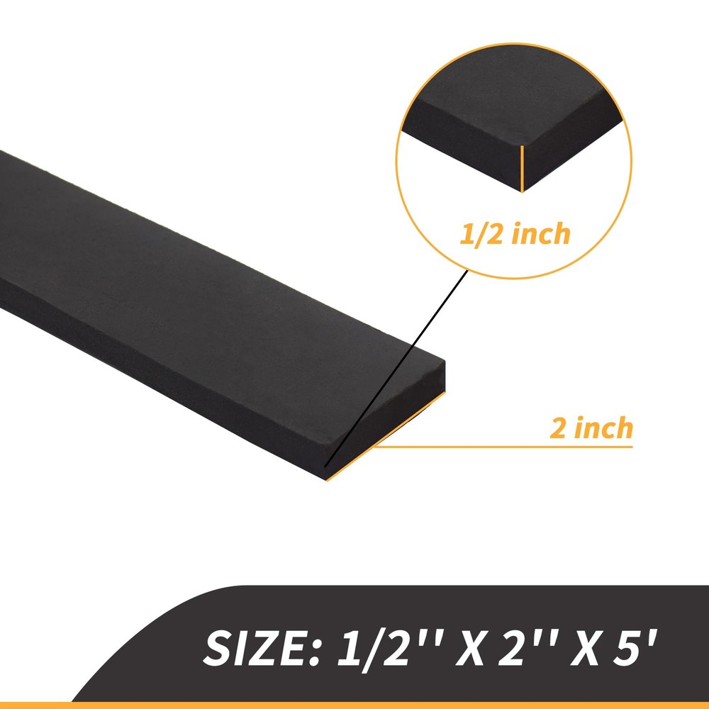 1/2 Inch Thick Neoprene Rubber Strips and Heavy-Duty Solid Rubber Rolls, Shee...