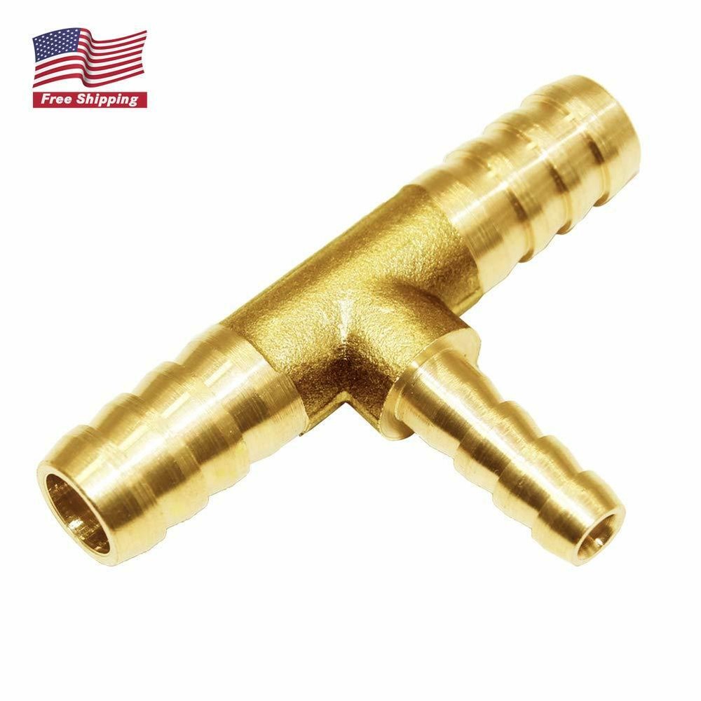 Barb Reducer 3/8"x1/4"x3/8" ID Hose Tee 3 Way Union Fitting Intersection/Split