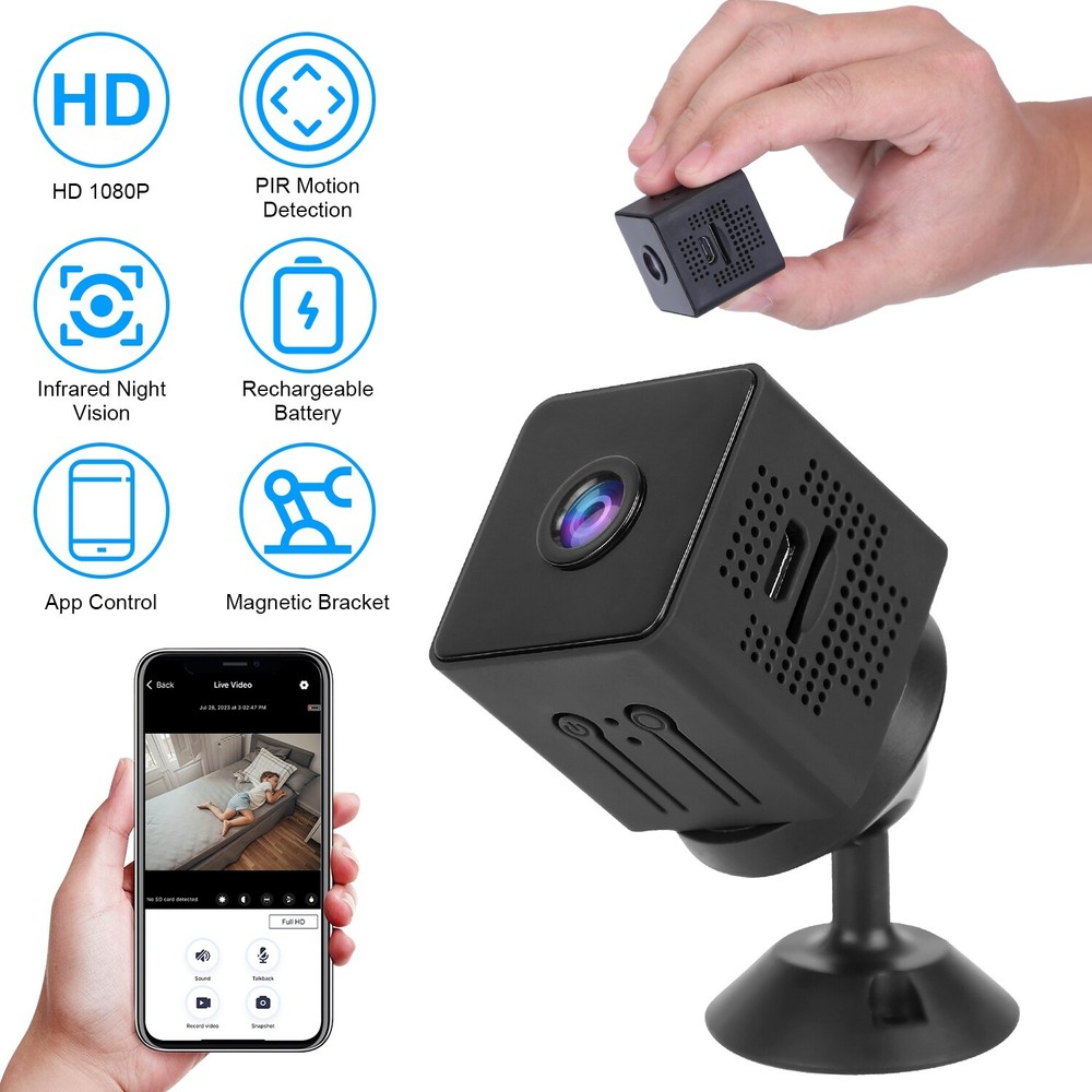 1080P 2.4G WiFi Mini Wireless Security Camera Home Security Camera Night Vision
