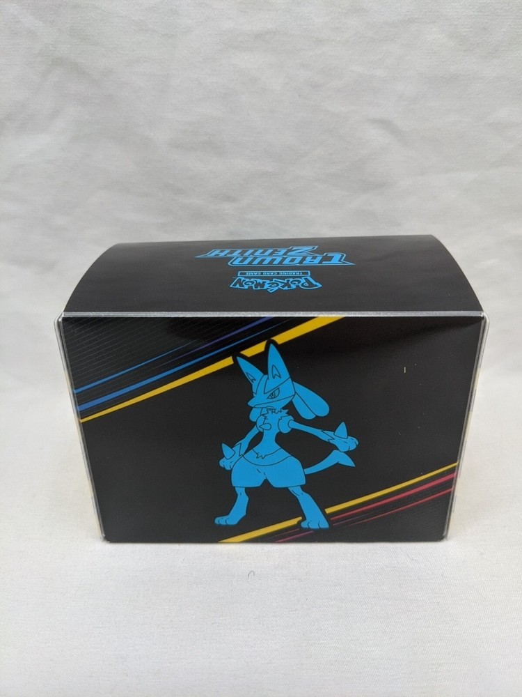 Pokémon TCG Lucario Crown Zenith Side Loading 80 Ct Deckbox