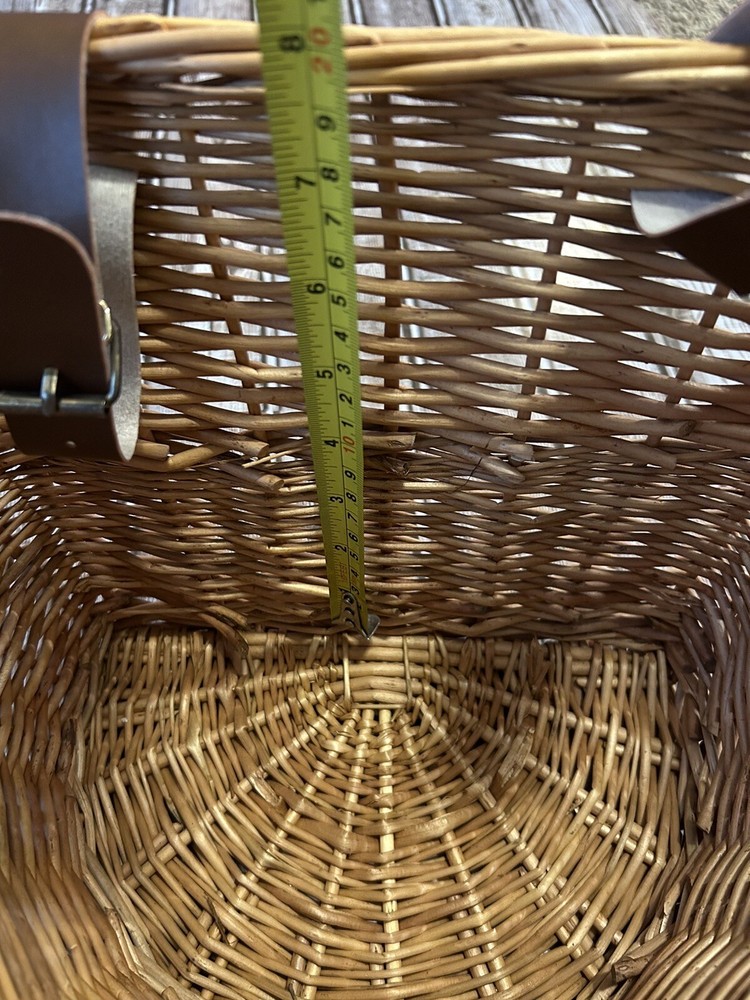 D Shaped Wicker Bike Basket