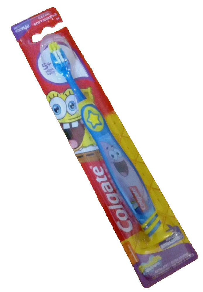 (NEW) 2015 COLGATE Spongebob Squarepants PATRICK STAR Toothbrush Extra Soft Head