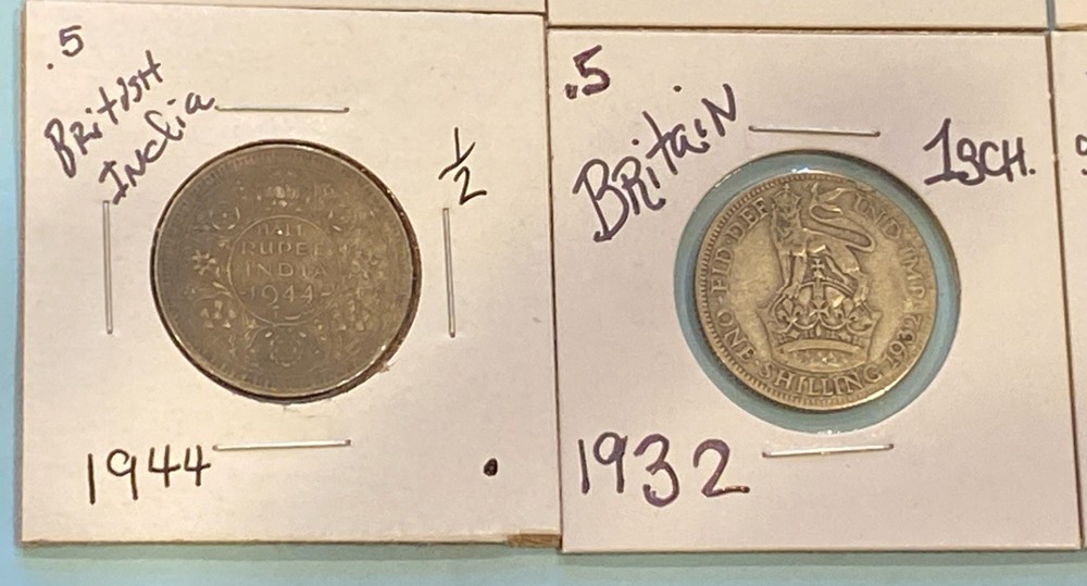 (12) British Empire 50% Silver Coins