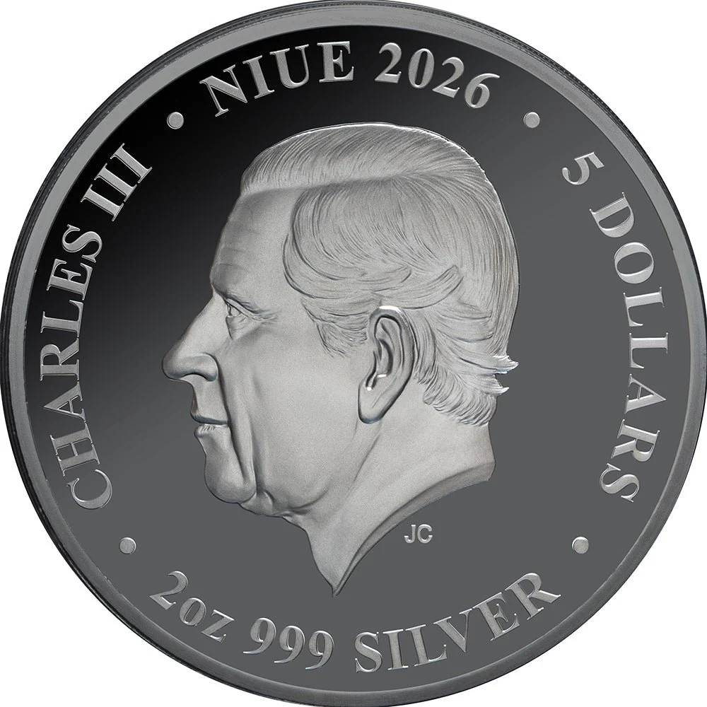 2026 $5 Moby Dick 2oz Silver Black Proof Coin