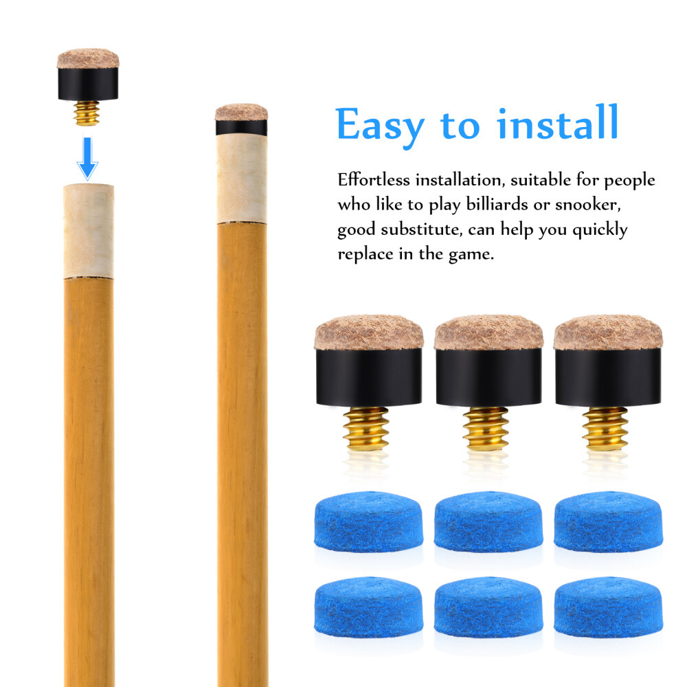 40 Pcs Snooker Pool Cue Tip Tool Skin Billiard Tips Replacement