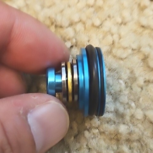 AOLS Piston Head with Ball Bearing Double O Ring Type - Blue