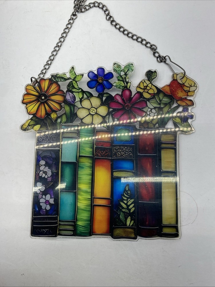 Flower Book Acrylic Window Hanging Decorative Suncatcher
