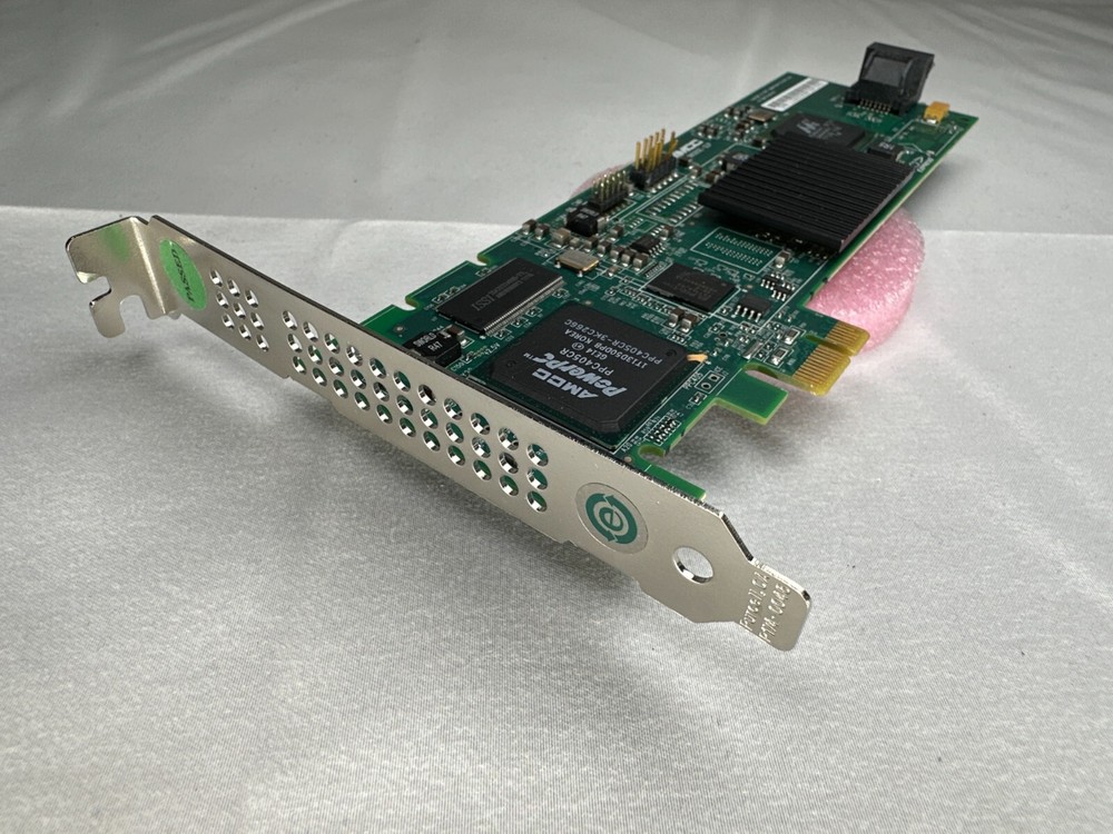 AMCC 9650SE-2LP 2-Port SATA PCIe RAID Controller Full Height Bracket Installed