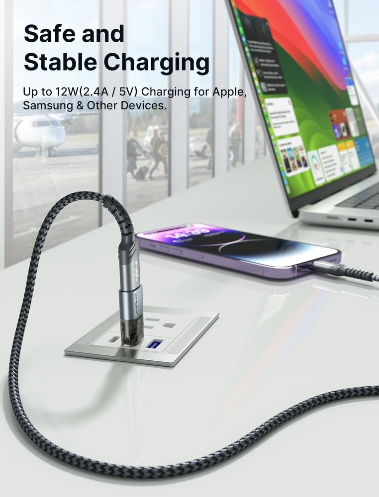 JSAUX USB Data Blocker & C (4-Pack), 4 Pack, Grey