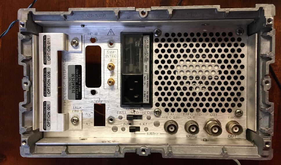 HP 5343A Microwave Frequency Counter (Back Panel)