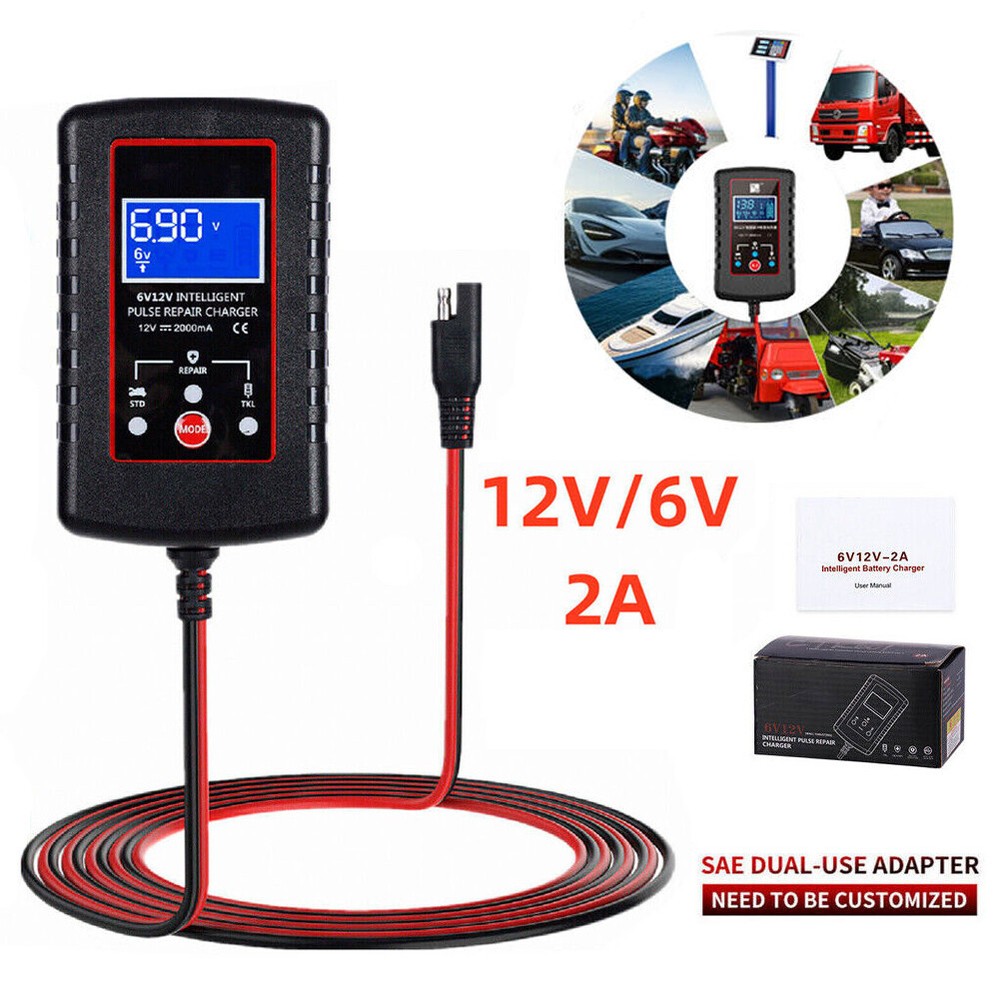 6V 12V Automatic Battery Charger Maintainer Motorcycle Car ATV Trickle Float