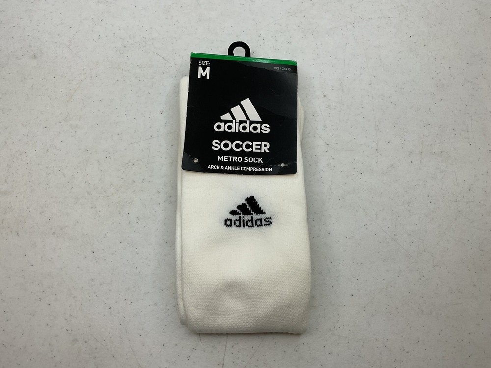 Adidas Soccer Metro Arch & Compression Sock White Medium