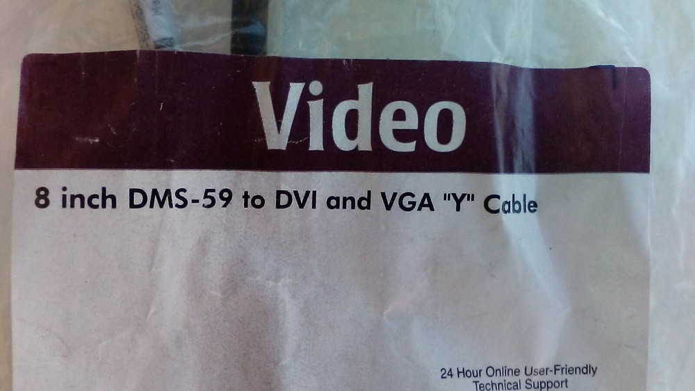 Star Tech 8" DMS-59 to DVI & VGA "Y" video cable