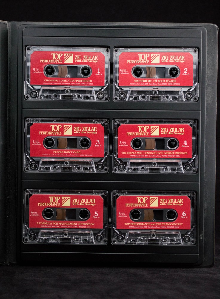 Zig Ziglar Top Performance 6 Cassette Set Case Motivational Educational