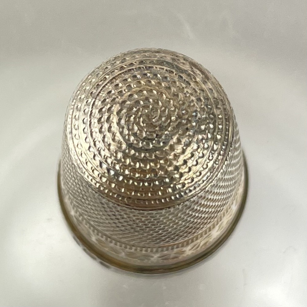 Vintage Solid Sterling Silver Thimble 2cm James Swann & Son 1981 M #4