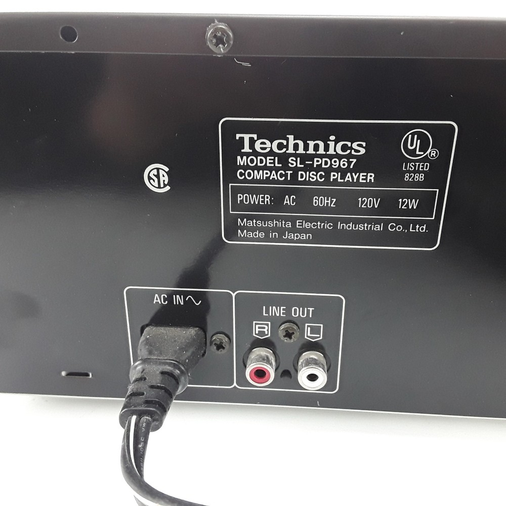 Technics SL-PD967 5-Disc Compact CD Changer MASH Black Hi-Fi System Works