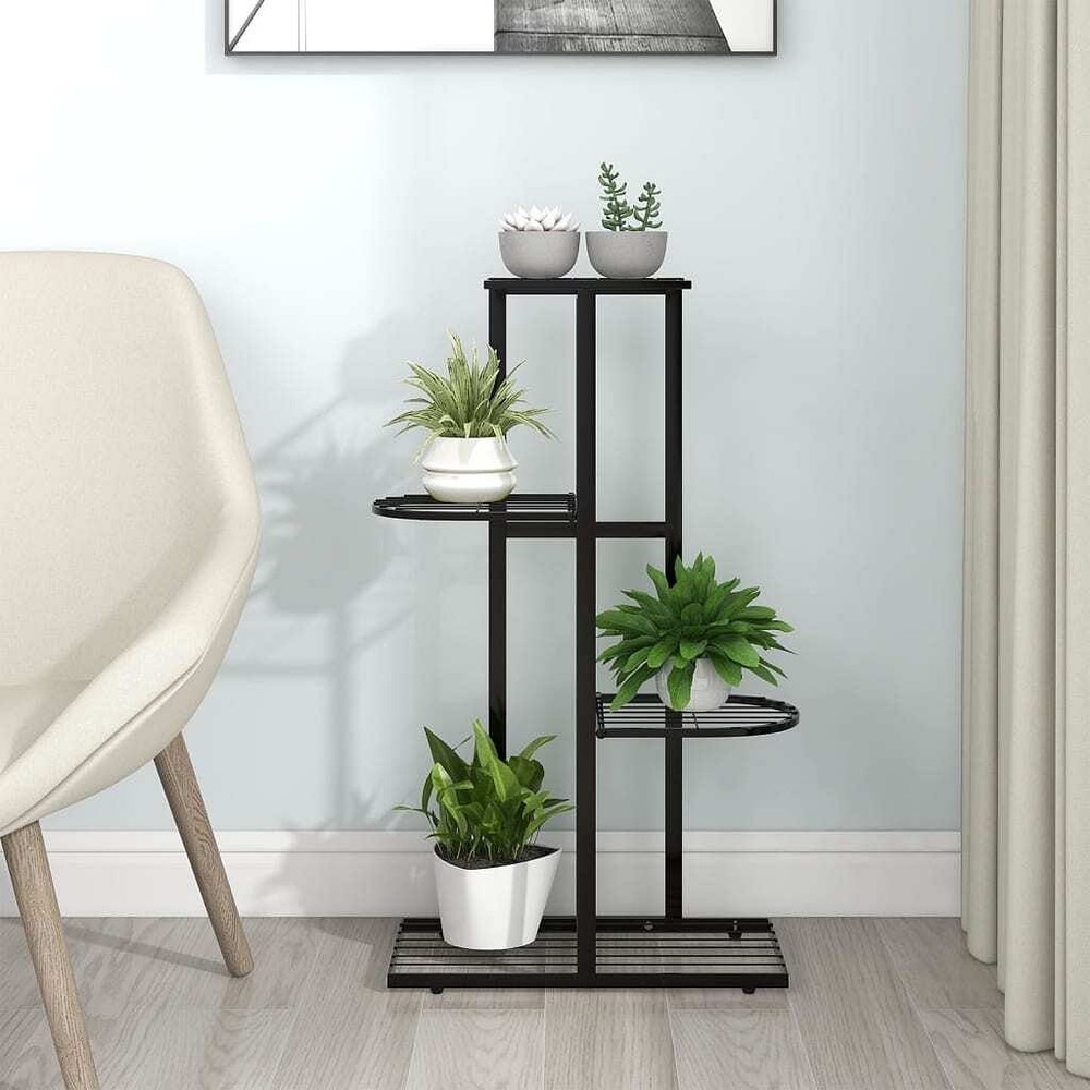 Plant Stand Black Metal Medium Plant Stand Rectangular