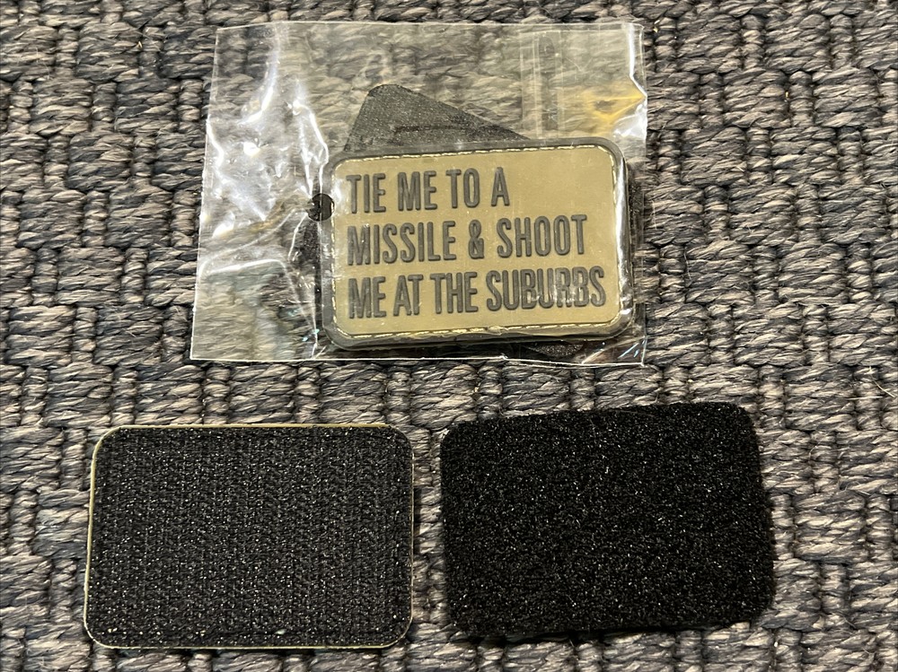 Dark Brandon Patch “Tie Me To A Missile” With Hook Backing
