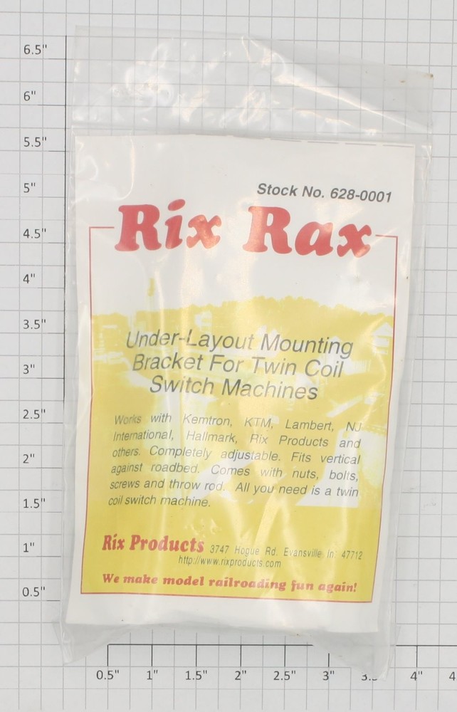 Rix Products 628-0001 Under Layout Twin Coil Switch Machine Mounting Bracket