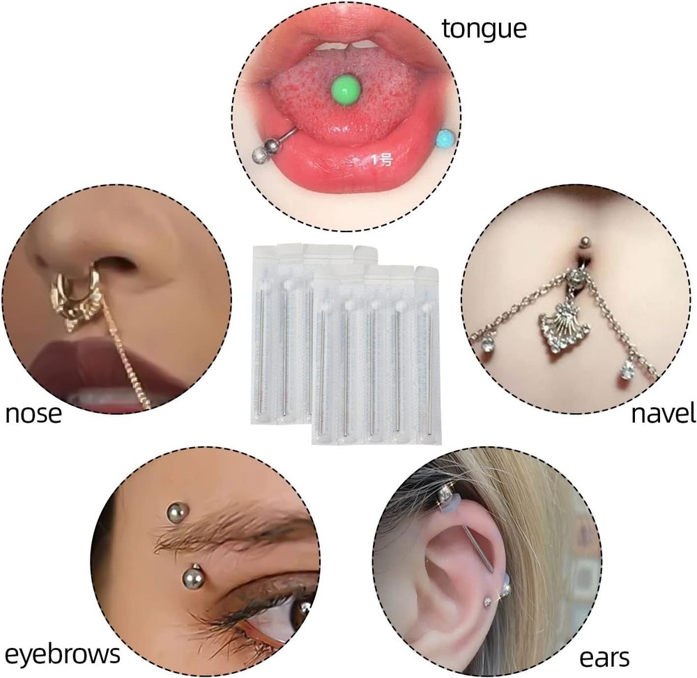 Professional Grade 10pcs 16G Disposable Piercing Needles - Multi-purpose Use