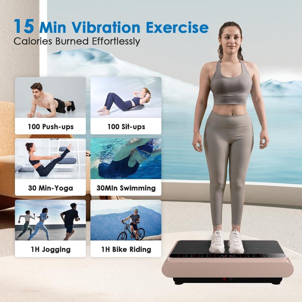 Natini Vibration Plate Exercise Machine - Whole Body Vibration Platform Machine