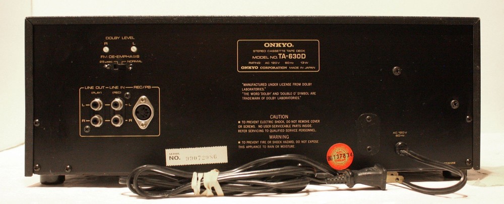 Onkyo TA 630D Servied