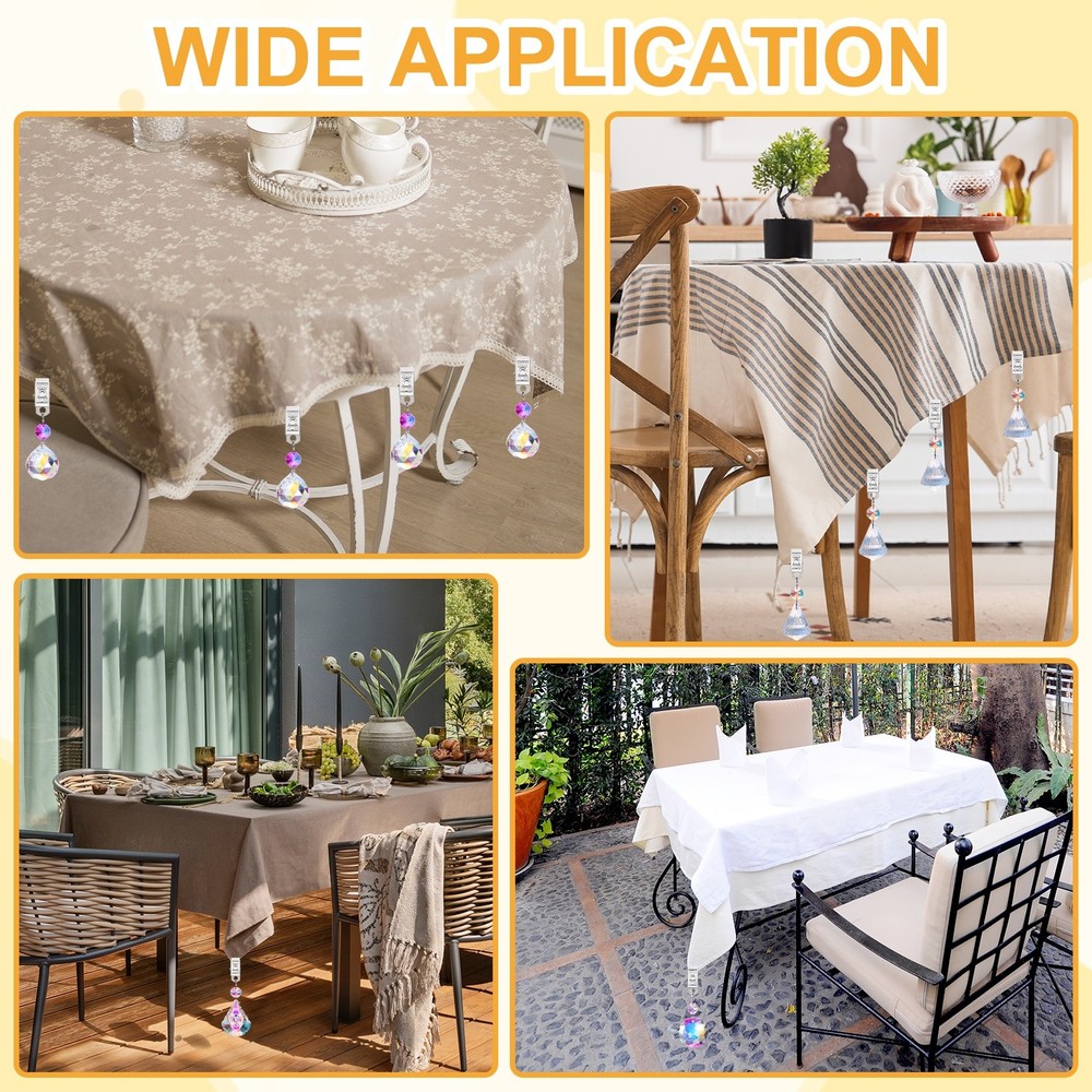 4Pcs Tablecloth Weights, Heart Shape Curtain Weight, AB Color