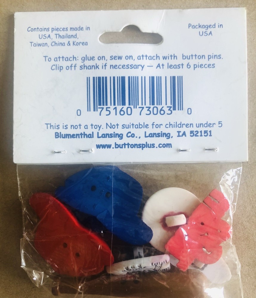 Favorite Findings Baseball Buttons 8ct