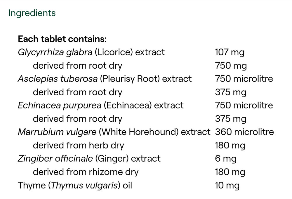 MediHerb Broncafect 60 Tablets