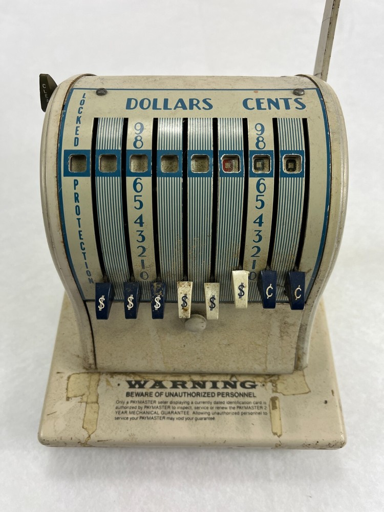 Vintage Paymaster Check Writer Machine Series S-1000