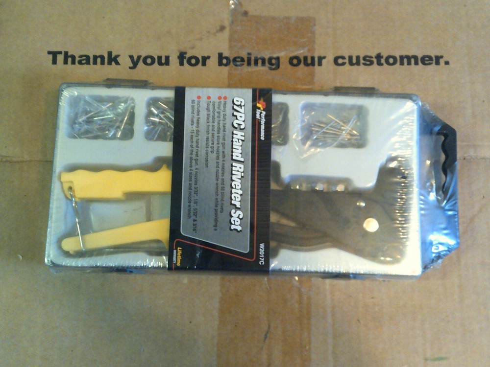 1 Of Performance Tool Part # W2017C  67PC Hand Riveter Set