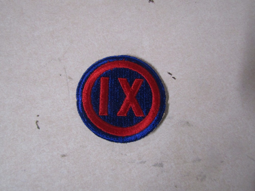 MILITARY PATCH SEW ON COLORED US ARMY 9TH CORPS
