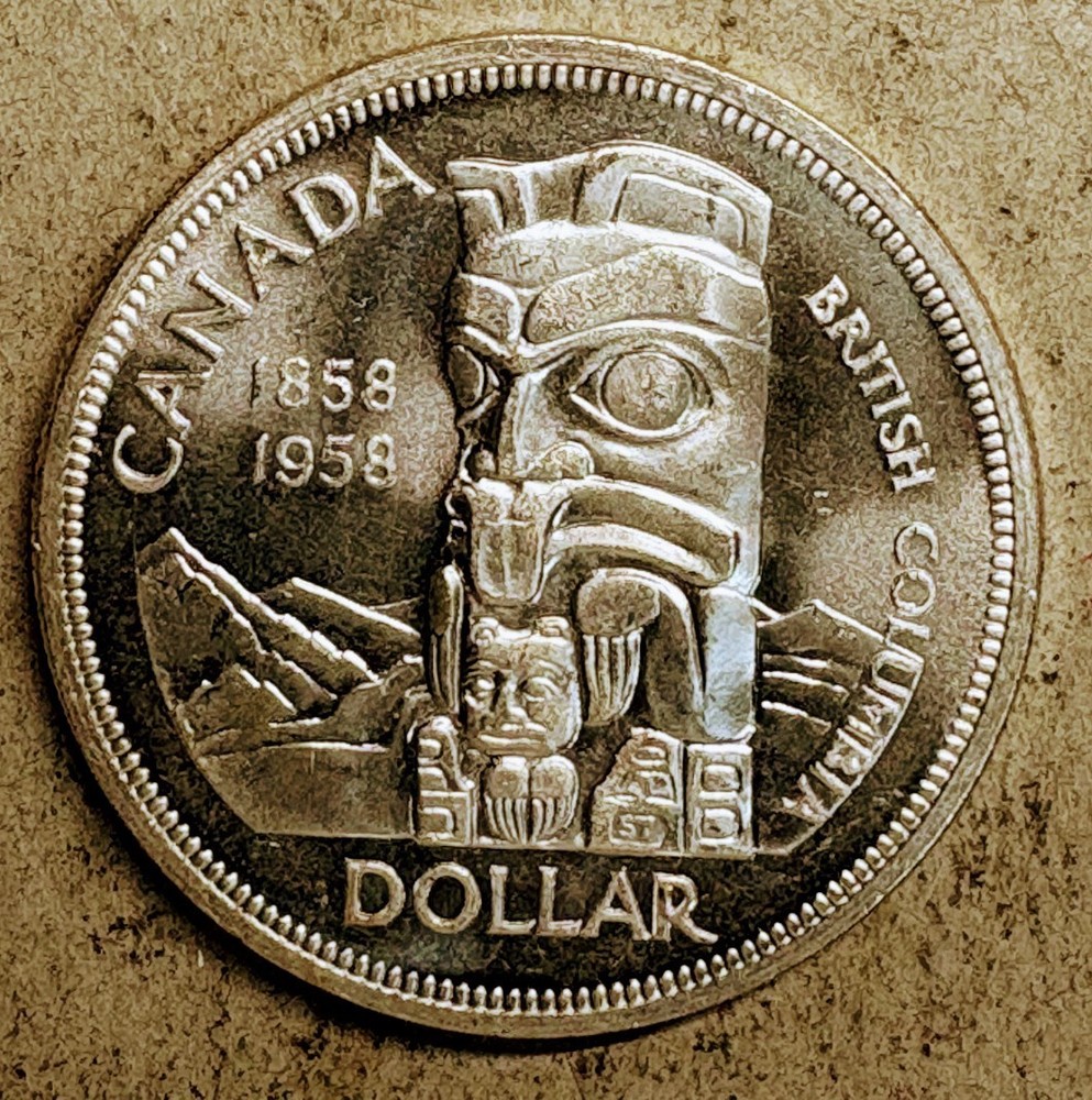 Canada 🇨🇦 Silver Dollar Totem Pole 1958 Uncirculated