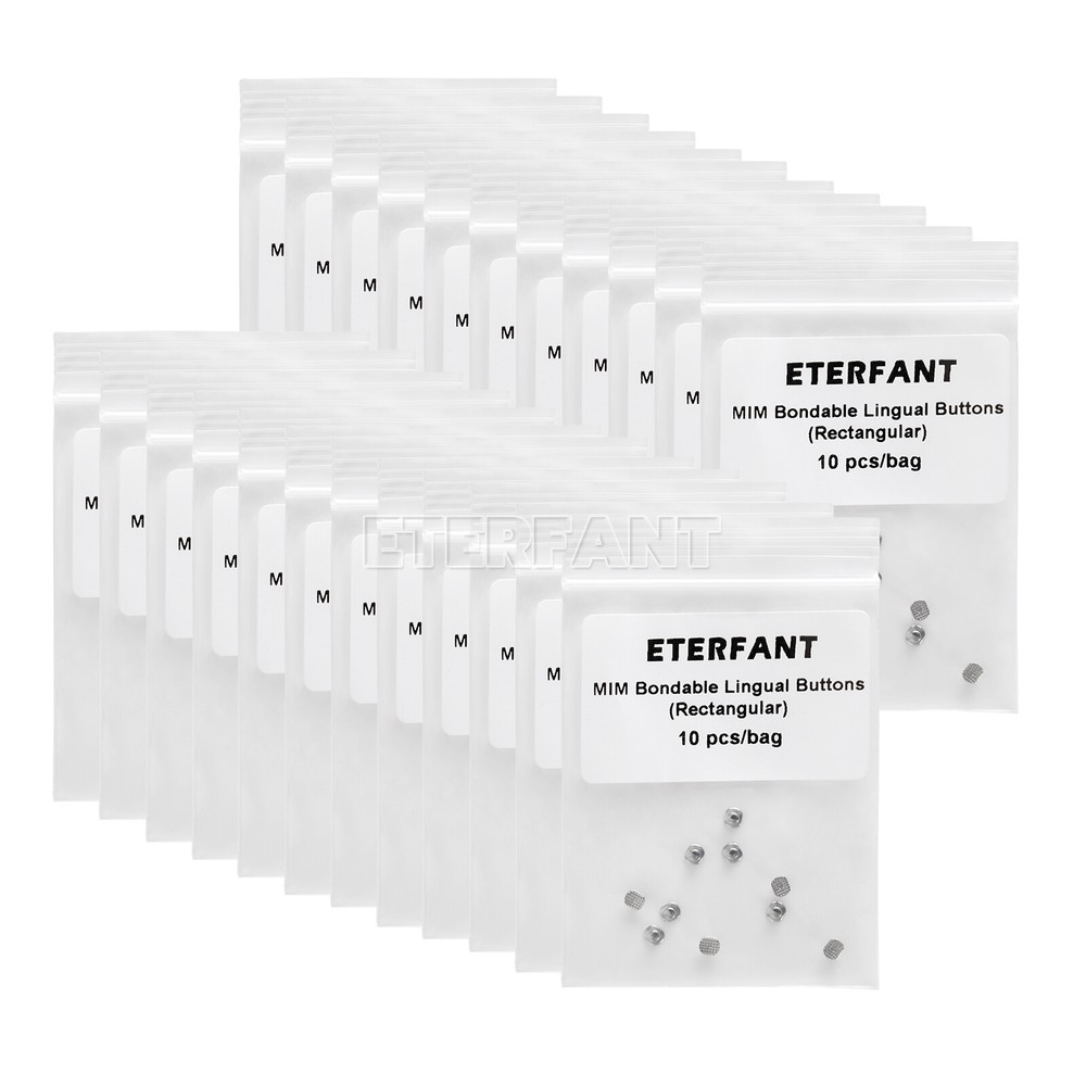 5xETERFANT Dental Ortho Lingual Buttons MIM Bondable Rectangular Base 10pcs/pack