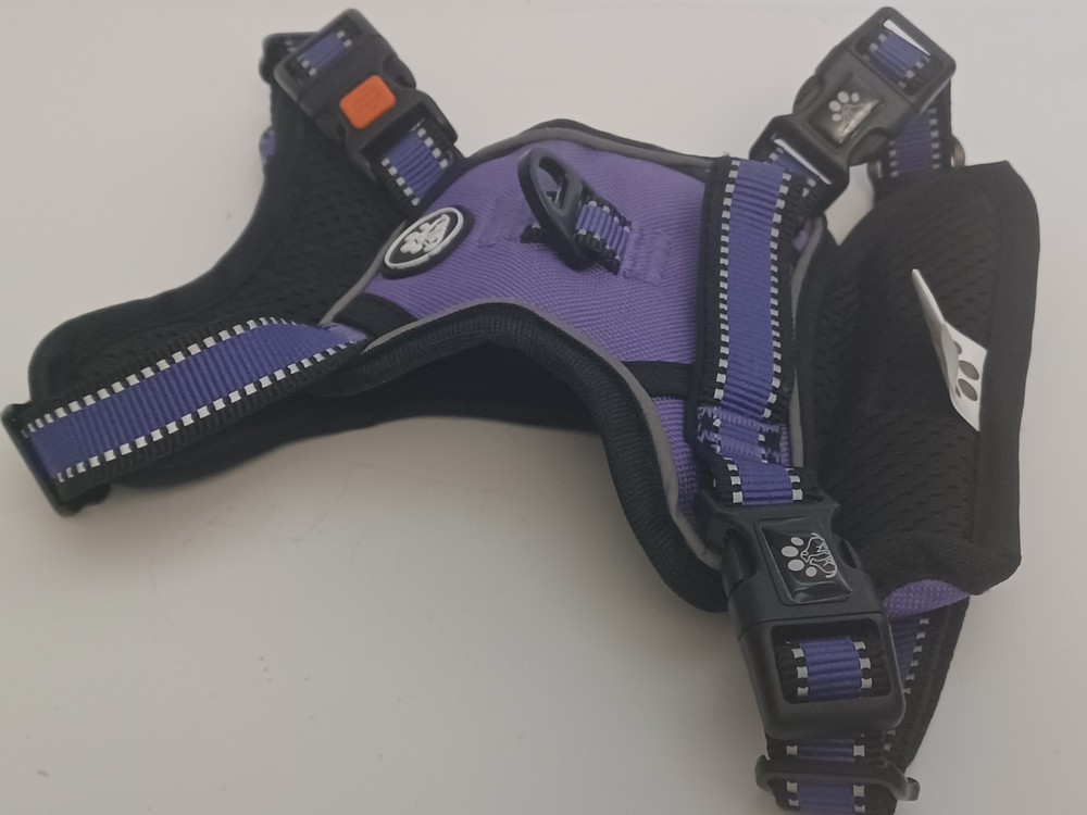 Dog Harness No-Pull, Control Handle, Padded Size Small Purple