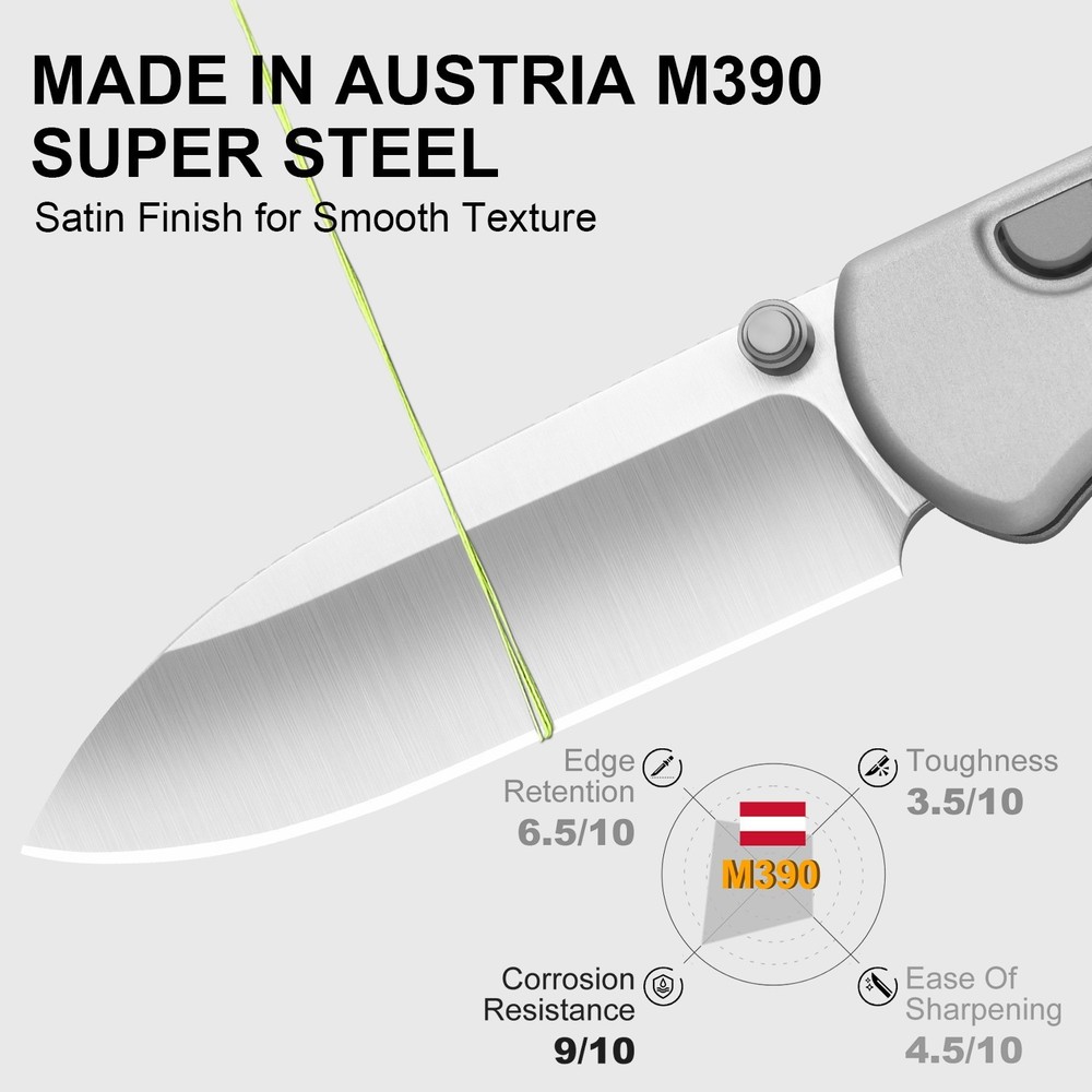 Kizer Drop Bear Zero Folding Pocket Knife M390 Blade Alumium Handle Ki3619BDA4