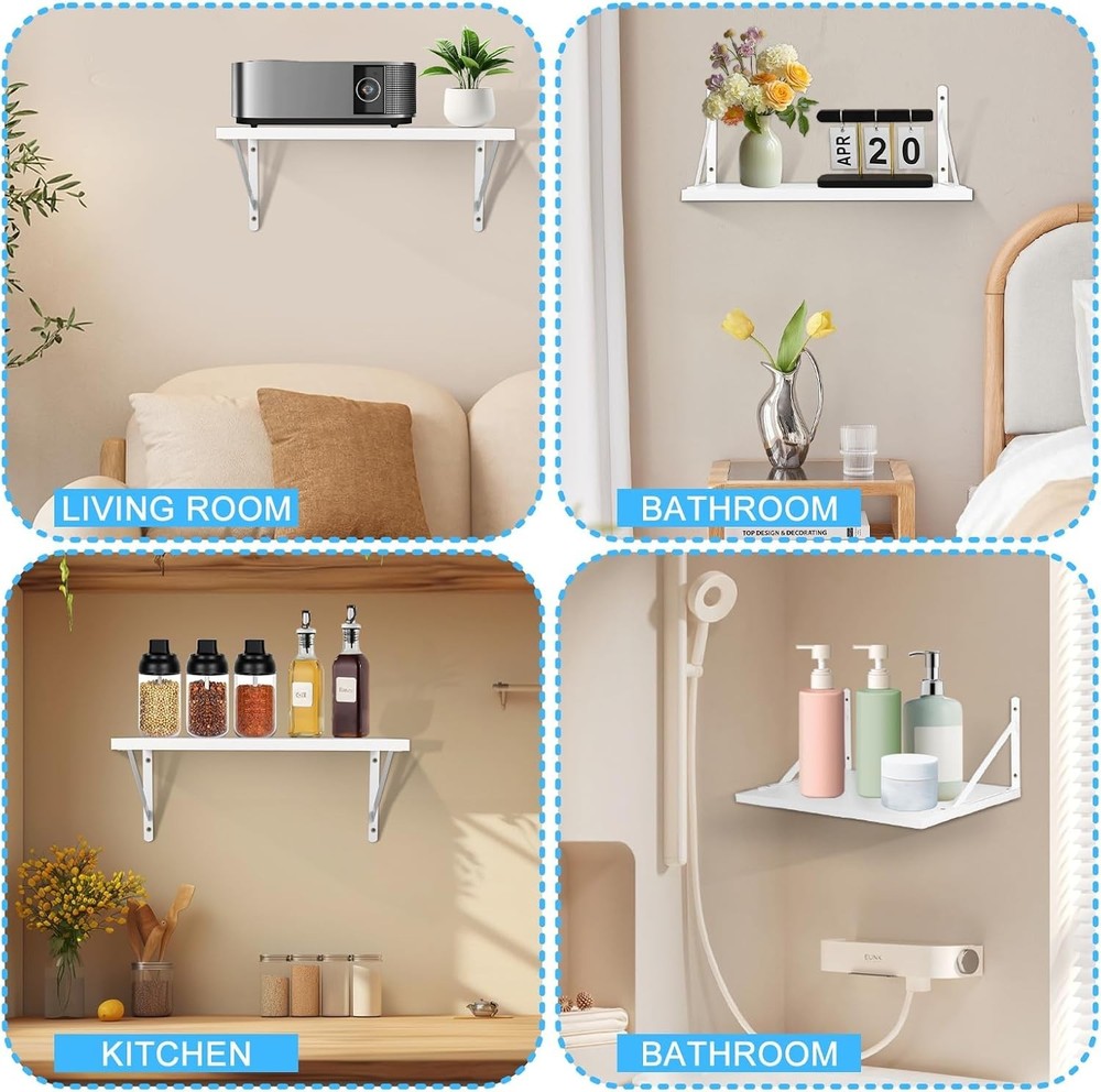 2 Pcs Projector Wall Mount Shelf Projector Floating Shelf Projector Rack Hold...