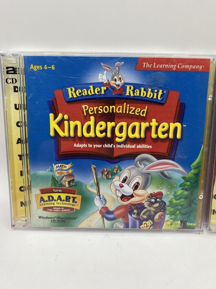 Reader Rabbit Personalized Kindergarten Personalized Reading Ages 4-6 Cd Rom Set