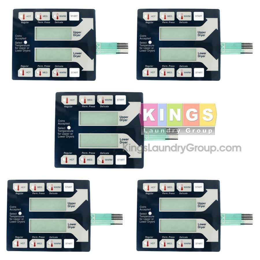 5x Brand New Dexter Blue Touch Pad for Stack Dryers (Bottom):  9801-059-002