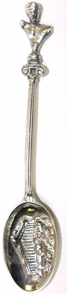 800 Silver Souvenir Spoon Greek Parthenon